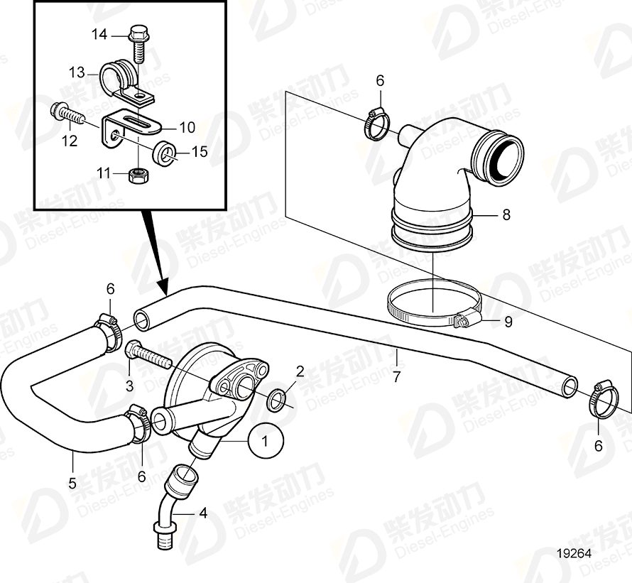volvo penta Bracket 20459260 Drawing volvo penta Bracket 20459260 Drawing